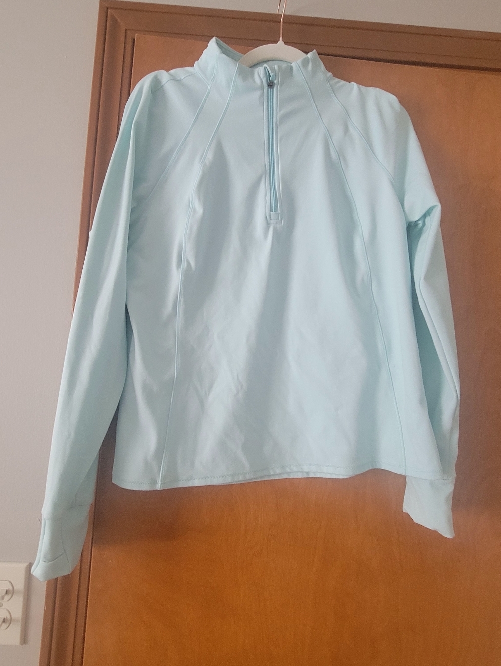 Vively Light Teal Quarter-Zip Pullover